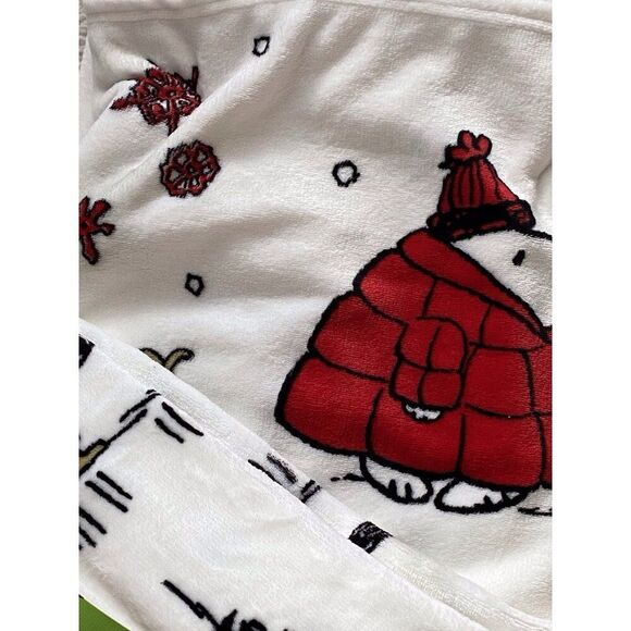 Peanuts Snoopy Woodstock Puffer Jacket Puffy Coat Soft Throw Blanket 50 X 70” - Picture 11 of 16